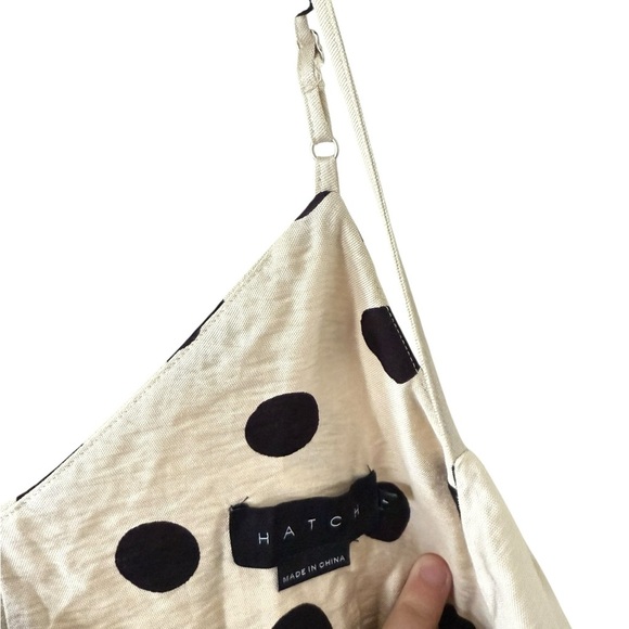 Hatch Maternity The Tori Wrap Dress in Cream and Black Polka Dot - Picture 7 of 11